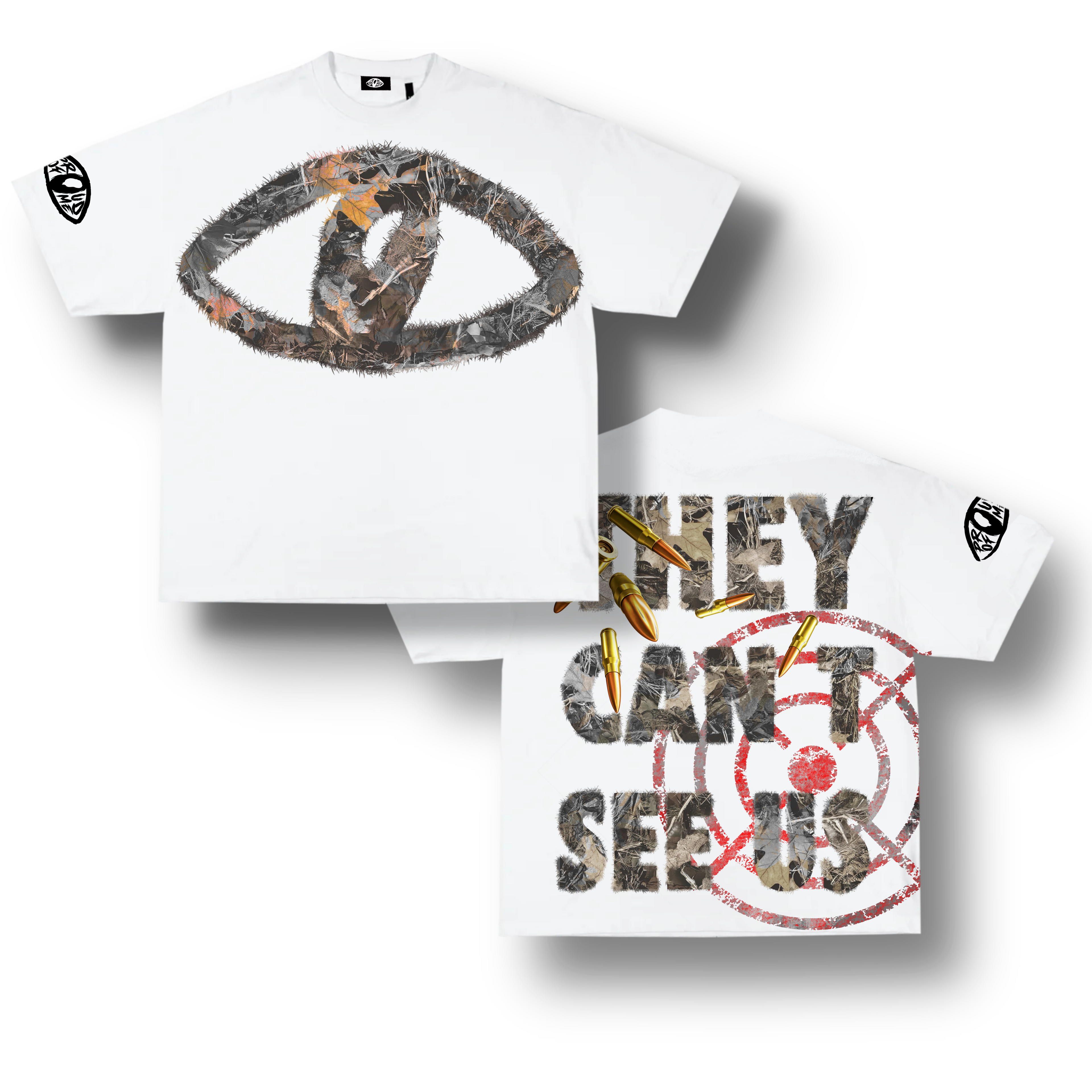 they can't see us t-shirt